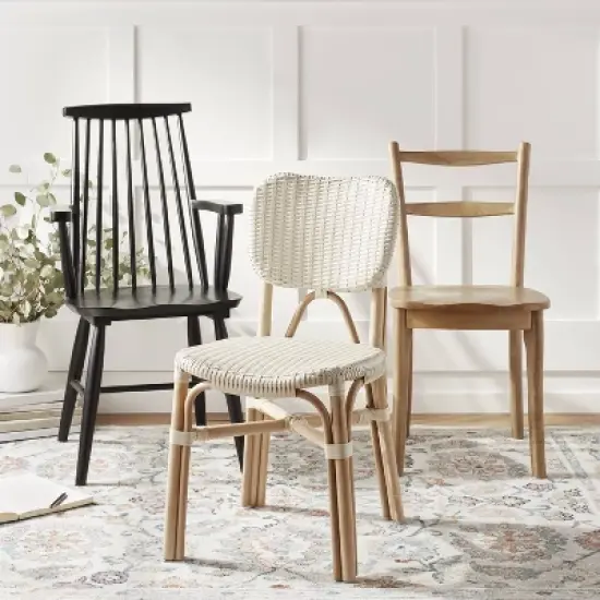 Canton Rattan and Woven Dining Chair White - Threshold&trade; image {4}