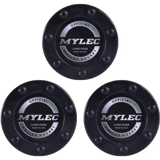 Mylec Official Roller Hockey Game Puck, PVC with Graphite Reinforced Shaft & Nylon Glides image {3}