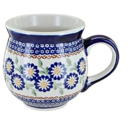 Blue Rose Polish Pottery K068 Manufaktura Large Bubble Mug image {10}