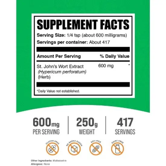 BulkSupplements St. John's Wort Extract Powder image {1}