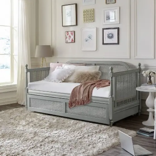 Twin Melanie Wood Cane Complete Daybed with Trundle - Hillsdale Furniture image {12}