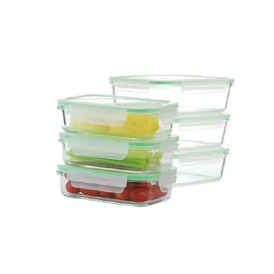 Kinetic Go Green Glassworks Rectangular Food Storage Container Set - 51oz image {1}