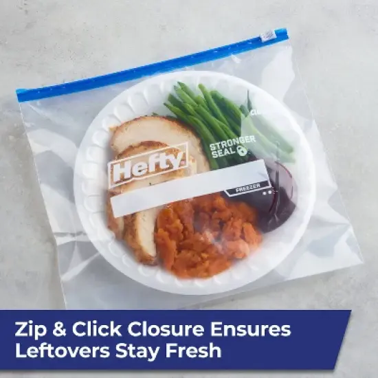 Hefty Gallon Freezer Storage Slider Bags - 25ct image {6}