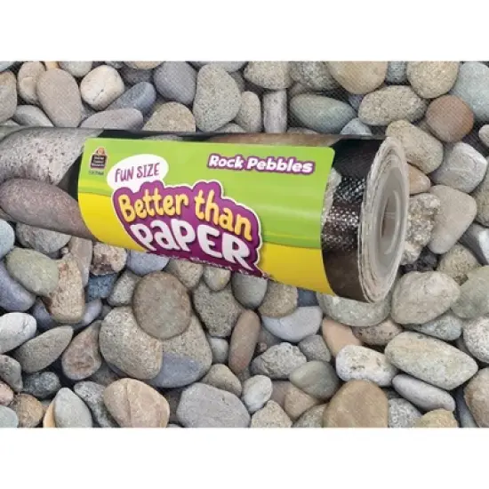 Teacher Created Resources&reg; Fun Size Better Than Paper&reg; Bulletin Board Roll, 18" x 12', Rock Pebbles, Pack of 3 image {1}