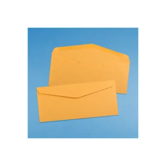 JAM Paper #10 Business Commercial Envelopes 4.125 x 9.5 Brown Kraft Manila 3984I image {3}