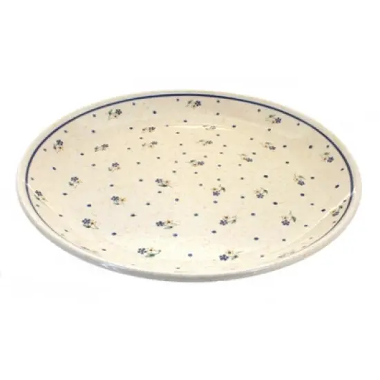 Blue Rose Polish Pottery 1378 Zaklady Large Round Serving Platter image {2}