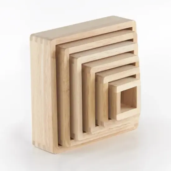 Guidecraft Stacking Transparent Rainbow Pyramid Set - 6 Pieces image {5}