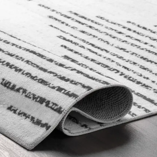 nuLOOM Romina Machine Washable Diamond Stripes Area Rug image {3}