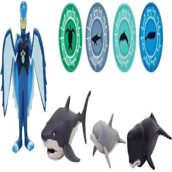 Jazwares Wild Kratts Action Figure Set - Activate Creature Power - Swimmers, 4 Pieces image {1}
