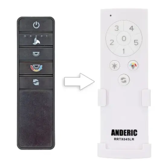 Anderic RRTX045LR Replacement Ceiling Fan Remote Control for Home Decorators Collection A25-TX045-LR image {1}