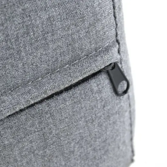 Spatial Balance Indoor Outdoor Set Ribbed Wood Coffee Table & Matching Fabric Seating Group image {13}