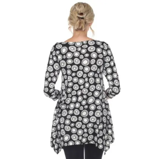 Maternity Printed Tunic Top -White Mark image {2}