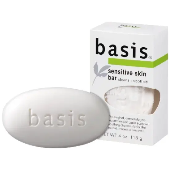 Basis Sensitive Skin Unscented Bar Soap - Alkaline PH - 4oz image {7}