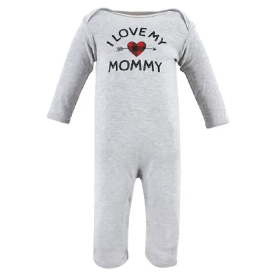 Hudson Baby Infant Boys Cotton Coveralls, Buffalo Plaid Family image {3}