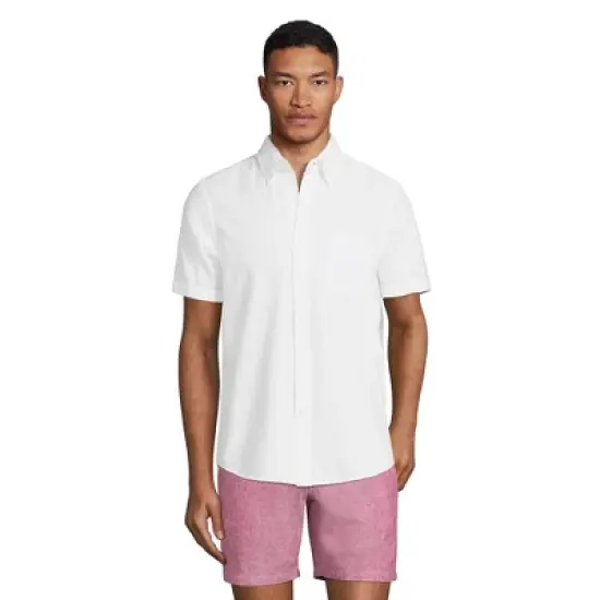 Lands' End Men's Traditional Fit Short Sleeve Seersucker Shirt image {6}