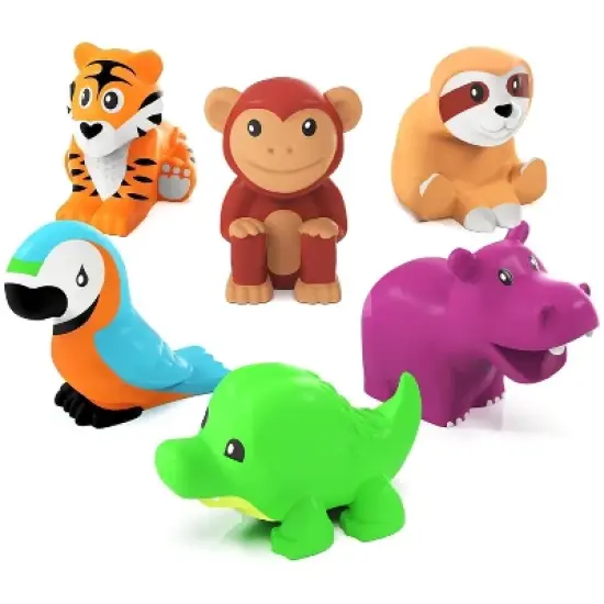 Tub Works Rainforest Mold Free Bath Toys, 6 Pack image {9}