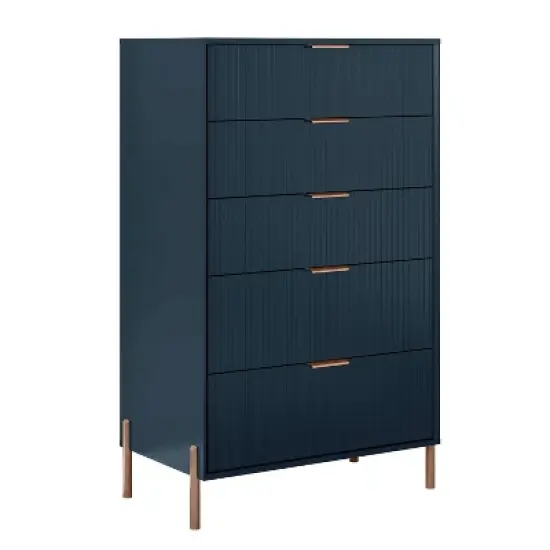 Festivo 5pc Modern Elegance Bedremm Chest and 2 Dressers and 3 Drawer Nightstands Set image {3}