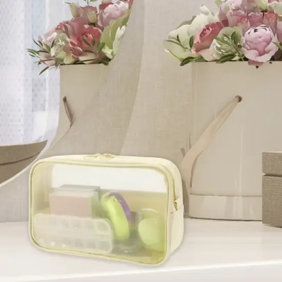 Unique Bargains Travel Mesh Makeup Bag with Zipper 3 Pcs image {5}