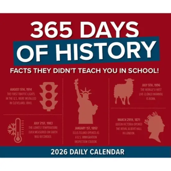 Willow Creek Press 5"x6.25" 2026 365 Days of History Box Calendar image {4}