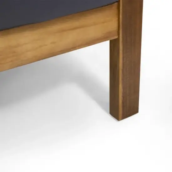 Christopher Knight Home Laurel Outdoor Acacia Wood and Rope Club Chair with Cushions image {7}