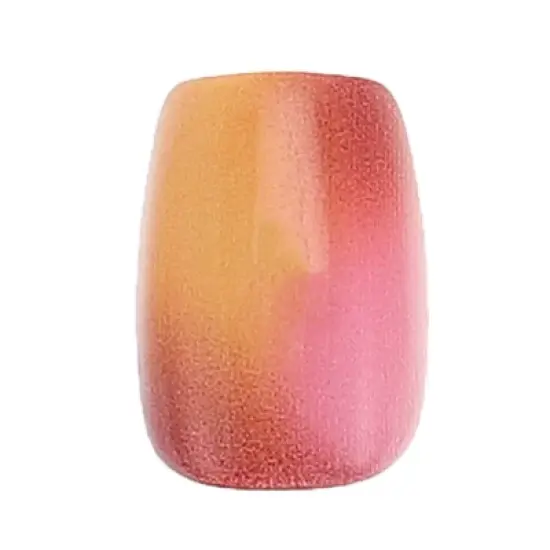 Unique Bargains Women's Full Coverage Fake Nails XS Brown Red 1 Pc image {2}