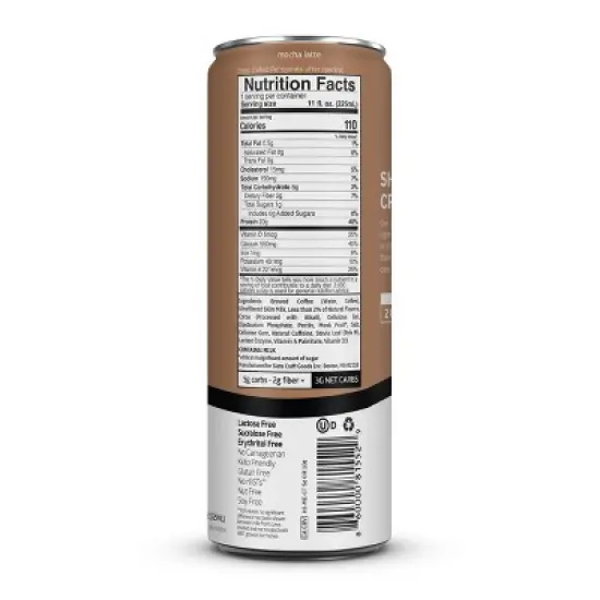 Slate Mocha Latte High Protein Iced Coffee - 11 fl oz Can image {1}