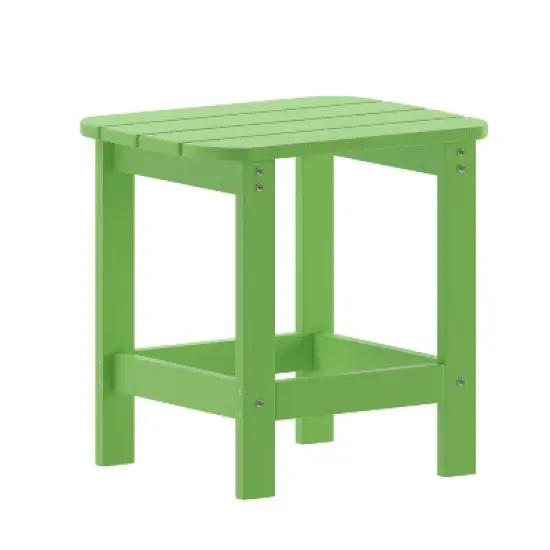 Emma and Oliver Indoor/Outdoor Polyresin Adirondack Side Table for Porch, Patio, or Sunroom image {19}