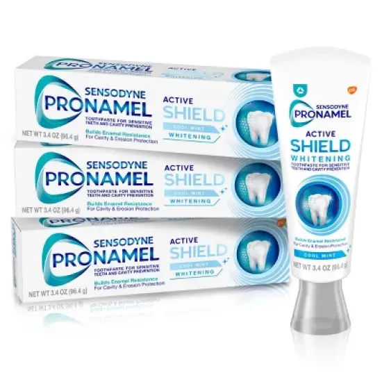Sensodyne Pronamel Active Shield Whitening Toothpaste - Cool Mint - 3.4oz/3pk image {14}
