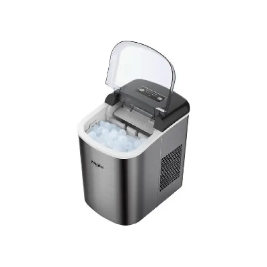 Whirlpool Ice Maker Stainless Steel: Countertop Ice Machine, Bullet Shape, 26 lbs Daily Production, 1.5 lbs Storage Capacity image {2}