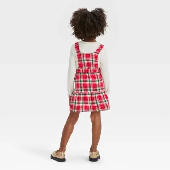 Toddler Girls' Plaid Skirtall Set - Cat & Jack&trade; Red image {1}