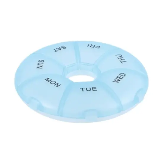 Unique Bargains 7 Grids Circular Pill Case 1 Pc image {6}