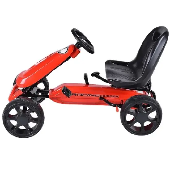 Costway Go Kart Kids Ride On Car Pedal Powered 4 Wheel Racer Stealth Outdoor Toy image {2}