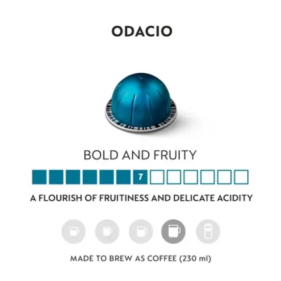 Nespresso Vertuo Odacio Coffee Capsules Medium Roast - 40ct image {1}