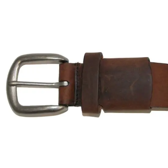 Boston Leather Men's Big & Tall Aged Bark Leather Hidden Stretch Belt image {2}