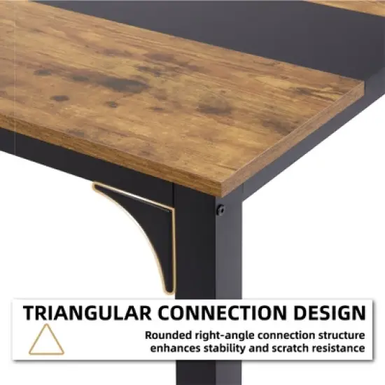 MaseiKar Computer Desk Large Office Desk, Gaming Desk Writing Desk Work Desk for Home Office, Study, Modern Simple Wooden Desk, Large Legroom image {5}