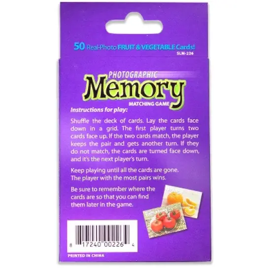 Stages Learning Materials Photographic Memory Matching Game, Fruit & Vegetables image {2}