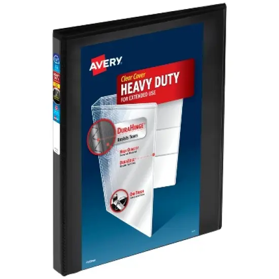 Avery Heavy-Duty Binder, 0.5" Slant Rings, Black (79381) image {6}