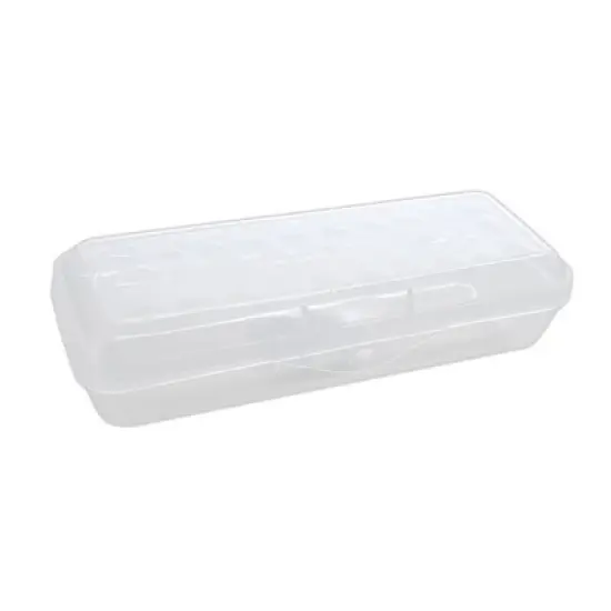 BAZIC Products&reg; LUCENT Pencil Case Organizer Box, 8", Clear, Pack of 12 image {1}