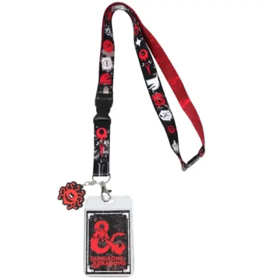 Dungeons and Dragons Lanyard ID Badge Holder Lanyard w/ Beholder Rubber Pendant image {3}