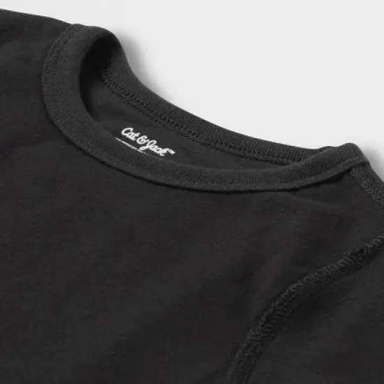 Toddler Long Sleeve Bodysuit - Cat & Jack&trade; Black image {2}