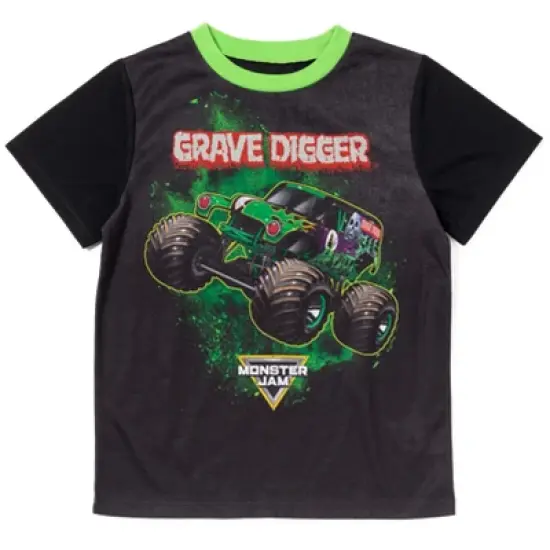 Monster Jam Megalodon El Toro Loco Grave Digger Pullover Pajama Shirt and Shorts Sleep Set Toddler image {1}