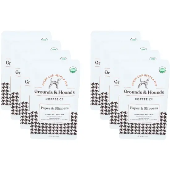 Grounds & Hounds Coffee Co. Paper & Slippers - Case of 8 - 12 oz image {2}