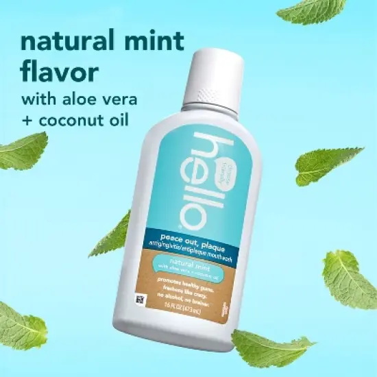 hello Peace Out Plaque Fluoride-Free and Alcohol-Free Mouthwash- 16 fl oz image {3}