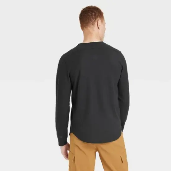 Men's Waffle-Knit Henley Athletic Top - All in Motion&trade; image {1}