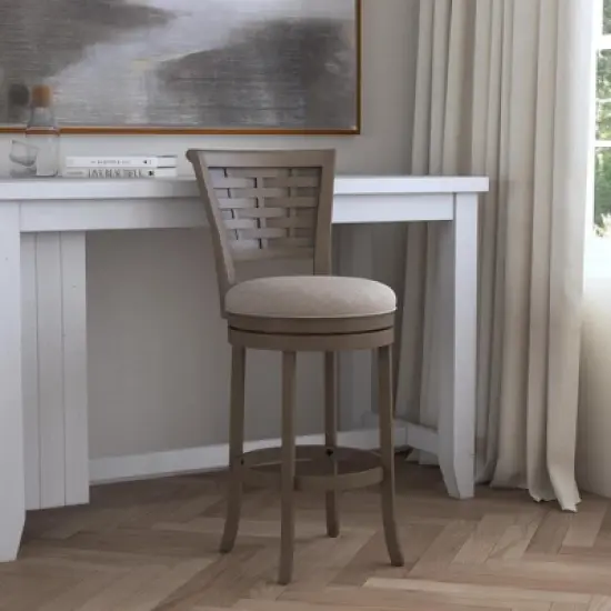 Thredson Swivel Height Barstool Light Antiqued Gray Wash - Hillsdale Furniture image {10}