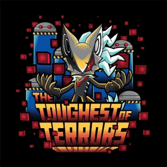 Bioworld Sonic The Hedgehog Metal Sonic "Toughest of Terrors" Youth Black Crew Neck Sweatshirt image {1}