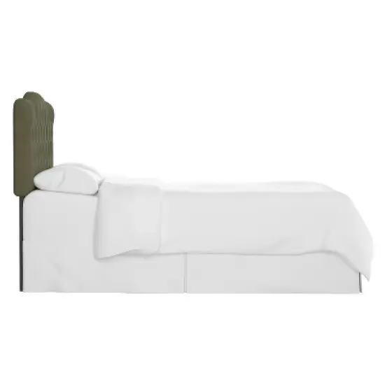 King Tufted Headboard Velvet Loden - Skyline Furniture image {2}