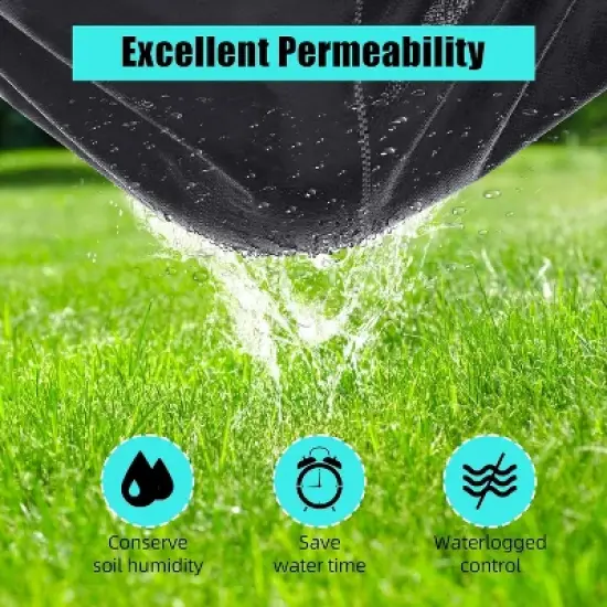 3Ft x 300Ft Heavy Duty Weed Barrier Fabric, 3.24 Oz Professional Grade Landscape Fabric, Weed Block Gardening Mat for Plant Bed, Erosion Control image {3}