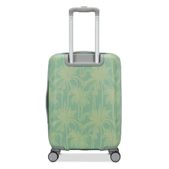 American Tourister Modern Hardside Carry On Spinner Suitcase - Green Palms: Botanical ABS Shell image {2}