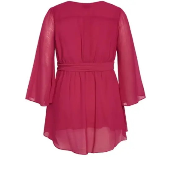 Women's Plus Size Arya Top - sangria| CITY CHIC image {1}